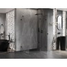 Mexen Lunar dušinurk parempoolne, 95 x 90 cm, läbipaistev, must - 834-095-090-70-00-P
