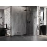 Mexen Lunar kabina prysznicowa uchylna prawa 100 x 100 cm, transparent, czarna - 834-100-100-70-00-P