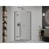 Mexen Roma 70 x 70 cm Pivot Shower Enclosure, Transparent, Black - 854-070-070-70-00