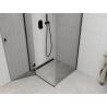 Mexen Roma openslaande douchecabine 70 x 70 cm, transparant, zwart - 854-070-070-70-00