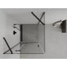 Mexen Roma openslaande douchecabine 70 x 70 cm, transparant, zwart - 854-070-070-70-00
