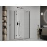 Mexen Roma openslaande douchecabine 70 x 70 cm, transparant, zwart - 854-070-070-70-00