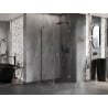 Mexen Lunar Right-Hand Hinged Shower Enclosure 80 x 80 cm, Transparent, Gun Metal - 834-080-080-95-00-P