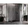 Mexen Lunar kabina prysznicowa uchylna prawa 95 x 80 cm, transparent, gun metal - 834-095-080-95-00-P
