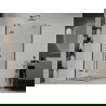 Mexen Roma draaideur douchecabine 100 x 100 cm, transparant, zwart - 854-100-100-70-00