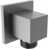 Mexen Cube angular connection, gun gray brushed - 79340-66