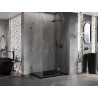 Mexen Lunar kabina za tuš s vratima na desnu stranu 100 x 90 cm, prozirna, boja pištolja - 834-100-090-95-00-P