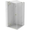 Mexen Lunar cabine de douche pivotante gauche 80 x 80 cm, transparent, doré - 834-080-080-50-00-L