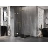 Mexen Lunar hinged shower enclosure left 80 x 80 cm, transparent, gold - 834-080-080-50-00-L