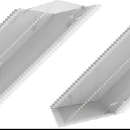 Mexen Lunar höger gångjärnsförsedd duschkabin 70 x 70 cm, transparent, borstad nickel - 834-070-070-97-00-P