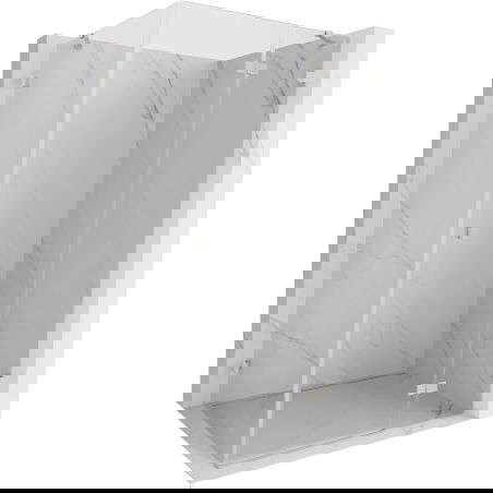 Mexen Lunar douchecabine scharnierend rechts 95 x 70 cm, transparant, geborsteld nikkel - 834-095-070-97-00-P