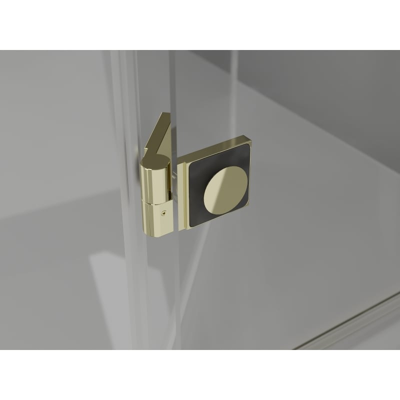 Mexen Lunar Left Hinged Shower Enclosure 95 x 80 cm, Transparent, Gold - 834-095-080-50-00-L