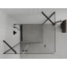 Mexen Roma Duschkabine schwenkbar 80 x 100 cm, transparent, schwarz - 854-080-100-70-00