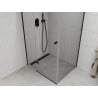 Mexen Roma 90 x 110 cm Hinged Shower Enclosure, Transparent, Black - 854-090-110-70-00