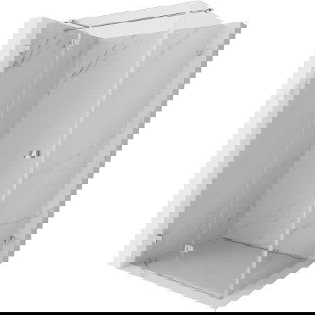 Mexen Lunar T tuš kabina s krilnimi vrati levo 125 x 90 cm, prozorna, kromirana - 834T-125-090-01-00-L