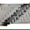 Mexen Roma draaideur douchecabine 100 x 70 cm, transparant, zwart - 854-100-070-70-00