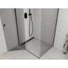 Mexen Roma schwenkbare Duschkabine 100 x 80 cm, transparent, schwarz - 854-100-080-70-00