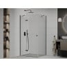 Mexen Roma Hinged Shower Enclosure 110 x 90 cm, Transparent, Black - 854-110-090-70-00