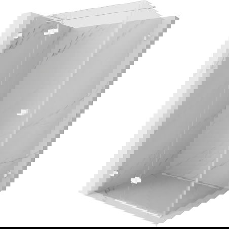 Mexen Lunar T Duschkabine schwenkbar links 125 x 80 cm, transparent, weiß - 834T-125-080-20-00-L