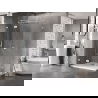 Mexen Lunar T Duschkabine schwenkbar links 125 x 80 cm, transparent, weiß - 834T-125-080-20-00-L