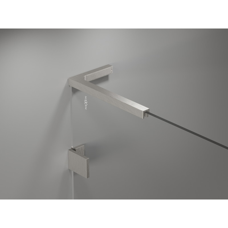 Mexen Lunar L Duo kabina prysznicowa uchylna lewa 115 x 70 cm, transparent, nikiel szczotkowany - 834L-115L-070P-97-00