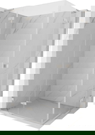 Mexen Lunar L Duo draaiende douchecabine links 120 x 70 cm, transparant, geborsteld nikkel - 834L-120L-070P-97-00