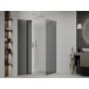 Mexen Roma Duschkabine schwenkbar 100 x 100 cm, Graphit, Chrom - 854-100-100-01-40