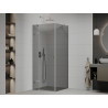 Mexen Roma uitschuifbare douchecabine 100 x 100 cm, grafiet, chroom - 854-100-100-01-40