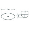 Mexen Ivone opbouwwastafel 70 x 37 cm, wit - 21487000