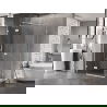 Mexen Lunar T Duschkabine schwenkbar links 110 x 90 cm, transparent, weiß - 834T-110-090-20-00-L