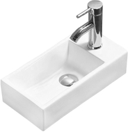 Mexen Inez parempoolne lauapealne valamu 40 x 20 cm, valge - 21484000L