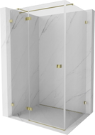 Mexen Lunar T lijeva tuš kabina 120 x 90 cm, prozirna, zlatna - 834T-120-090-50-00-L