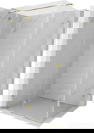 Mexen Lunar T Duschkabine, schwenkbare Tür, links 140 x 100 cm, transparent, gold - 834T-140-100-50-00-L