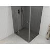 Mexen Roma shower enclosure pivot door 110 x 80 cm, graphite, chrome - 854-110-080-01-40