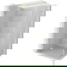 Mexen Lunar T douchewand scharnierend links 140 x 90 cm, transparant, goud geborsteld - 834T-140-090-55-00-L