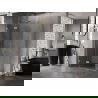 Mexen Lunar T douchewand scharnierend links 140 x 90 cm, transparant, goud geborsteld - 834T-140-090-55-00-L