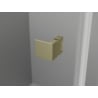 Mexen Lunar T Duschkabine schwenkbar links 140 x 100 cm, transparent, gebürstetes Gold - 834T-140-100-55-00-L