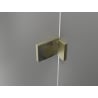 Mexen Lunar T Duschkabine schwenkbar links 140 x 100 cm, transparent, gebürstetes Gold - 834T-140-100-55-00-L