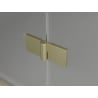 Mexen Lunar T Duschkabine schwenkbar links 140 x 100 cm, transparent, gebürstetes Gold - 834T-140-100-55-00-L