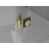 Mexen Lunar T Duschkabine schwenkbar links 140 x 100 cm, transparent, gebürstetes Gold - 834T-140-100-55-00-L