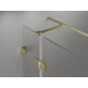 Mexen Lunar T Duschkabine schwenkbar links 140 x 100 cm, transparent, gebürstetes Gold - 834T-140-100-55-00-L