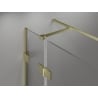 Mexen Lunar T Duschkabine schwenkbar links 140 x 100 cm, transparent, gebürstetes Gold - 834T-140-100-55-00-L