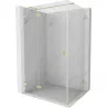 Mexen Lunar T left hinged shower enclosure 125 x 110 cm, transparent, brushed gold - 834T-125-110-55-00-L
