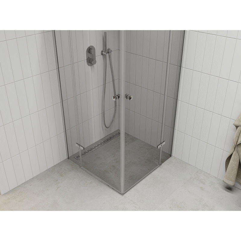 Mexen Roma Duo douchecabine scharnierend 80 x 80 cm, transparant, chroom - 854-080-080-02-00
