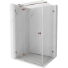 Mexen Lunar T cabine de douche pivotante gauche 130 x 80 cm, transparent, or rose - 834T-130-080-60-00-L
