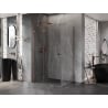 Mexen Lunar T cabine de douche pivotante gauche 140 x 110 cm, transparent, or rose - 834T-140-110-60-00-L
