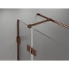 Mexen Lunar T cabine de douche pivotante gauche 140 x 110 cm, transparent, or rose - 834T-140-110-60-00-L