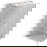 Mexen Lunar T Duschkabine schwenkbar links 120 x 80 cm, transparent, gebürstetes Kupfer - 834T-120-080-65-00-L