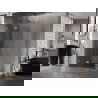 Mexen Lunar T Duschkabine schwenkbar links 120 x 80 cm, transparent, gebürstetes Kupfer - 834T-120-080-65-00-L