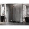 Mexen Lunar T Duschkabine schwenkbar links 140 x 100 cm, transparent, gebürstetes Kupfer - 834T-140-100-65-00-L